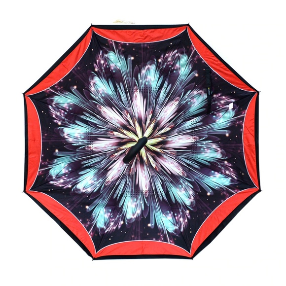 Galaxy Flower Double Layer Inverted Umbrella - Picture 2 of 3